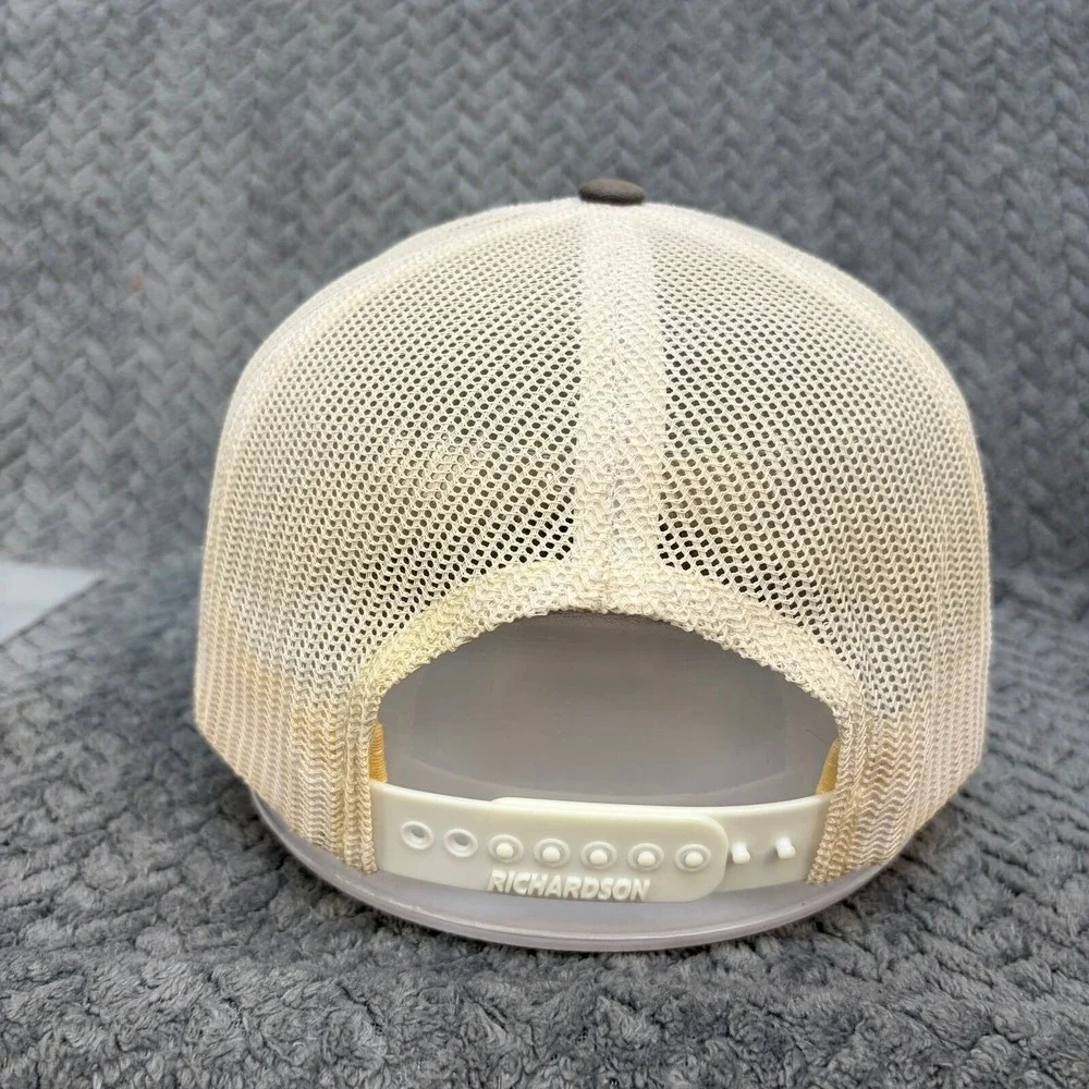 Whiskey Bent Hat Co Richardson 112 Trucker Hat Brown Cream Snapback Cap 0849